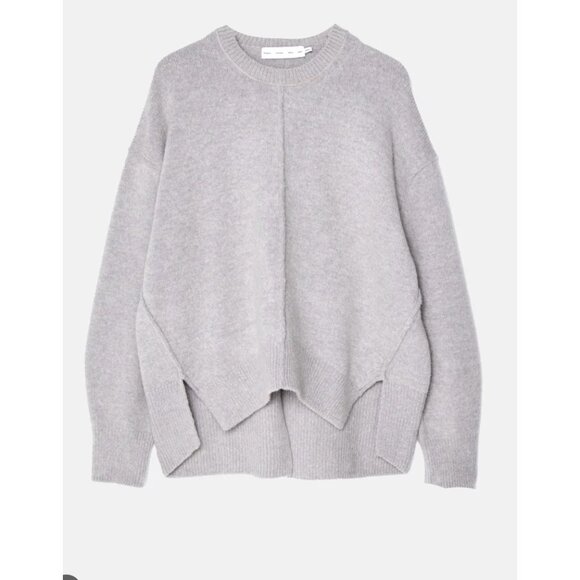 Proenza Schouler White Label Light Grey Classic Minimalist Pullover Sweater S - Picture 2 of 5